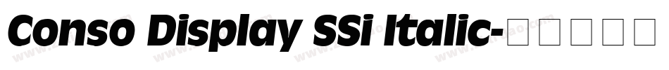 Conso Display SSi Italic字体转换